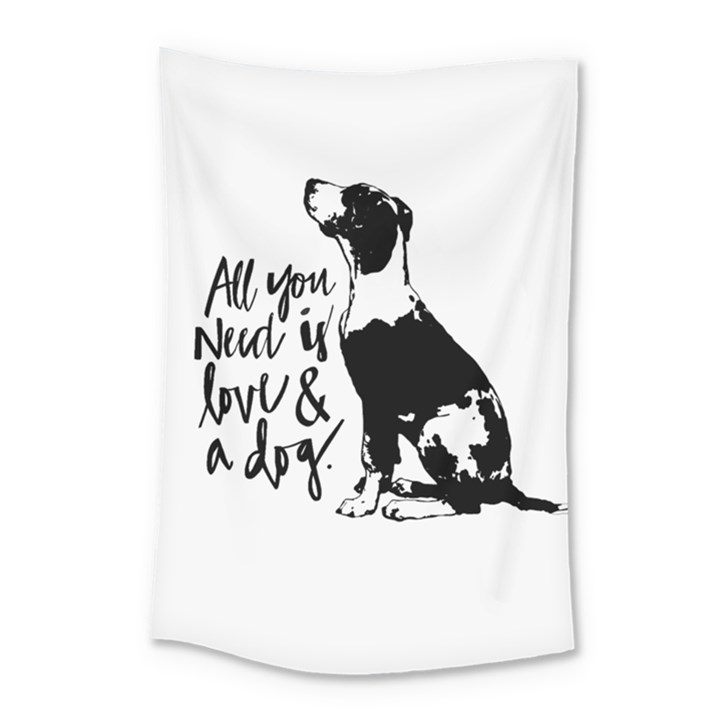 Dog person Small Tapestry
