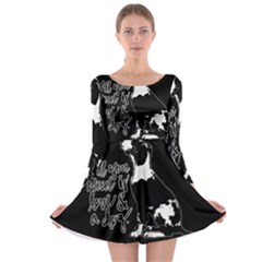 Dog Person Long Sleeve Skater Dress by Valentinaart