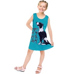 Dog Person Kids  Tunic Dress by Valentinaart
