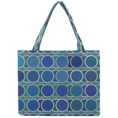 Circles Abstract Blue Pattern Mini Tote Bag by Nexatart