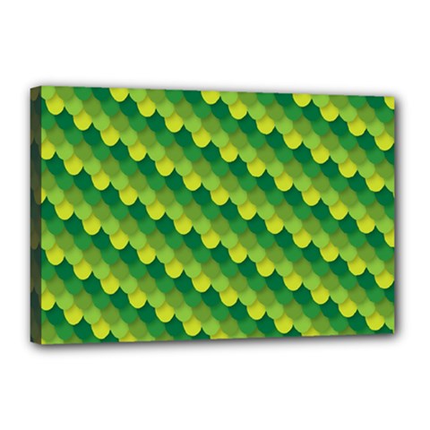 Dragon Scale Scales Pattern Canvas 18  X 12  by Nexatart
