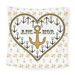 Anchor Heart Square Tapestry (large) by Nexatart