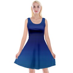 Blue Dot Reversible Velvet Sleeveless Dress by PhotoNOLA