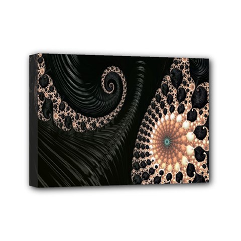 Fractal Black Pearl Abstract Art Mini Canvas 7  X 5  by Nexatart