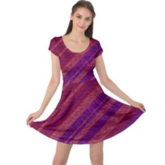 Stripes Course Texture Background Cap Sleeve Dresses by Nexatart