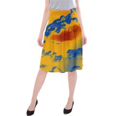 Sky Pattern Midi Beach Skirt by Valentinaart