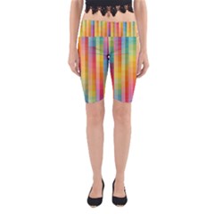 Background Colorful Abstract Yoga Cropped Leggings by Nexatart