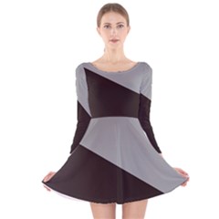 Course Gradient Color Pattern Long Sleeve Velvet Skater Dress by Nexatart