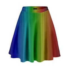 Spectrum Colours Colors Rainbow High Waist Skirt by Nexatart