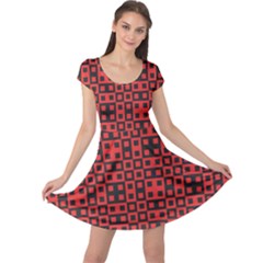 Abstract Background Red Black Cap Sleeve Dresses by Nexatart
