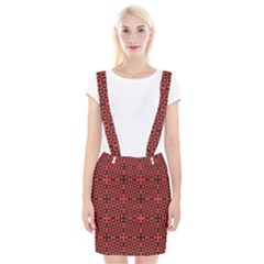 Abstract Background Red Black Suspender Skirt by Nexatart