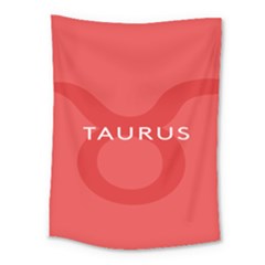Zodizc Taurus Red Medium Tapestry by Mariart