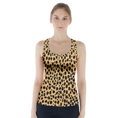 Cheetah Skin Spor Polka Dot Brown Black Dalmantion Racer Back Sports Top by Mariart