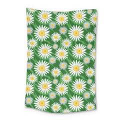 Flower Sunflower Yellow Green Leaf White Small Tapestry by Mariart