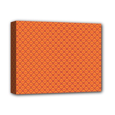 Heart Orange Love Deluxe Canvas 14  X 11  by Mariart