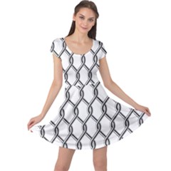 Iron Wire Black White Cap Sleeve Dresses by Mariart