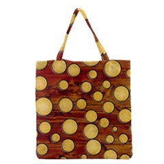 Wood And Gold Grocery Tote Bag