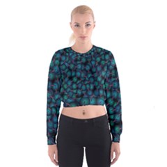 Background Abstract Textile Design Cropped Sweatshirt by Nexatart