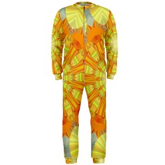 Sunshine Sunny Sun Abstract Yellow Onepiece Jumpsuit (men)  by Nexatart