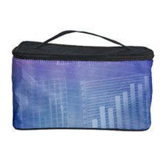 Business Background Blue Corporate Cosmetic Storage Case by Nexatart
