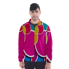 Paint Circle Red Pink Yellow Blue Green Polka Wind Breaker (men) by Mariart