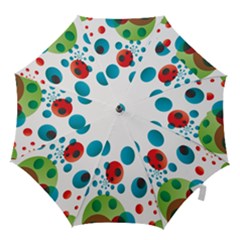 Polka Dot Circle Red Blue Green Hook Handle Umbrellas (small)