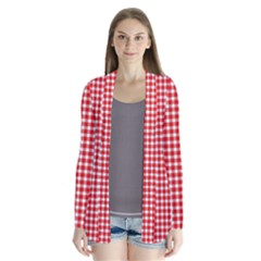 Plaid Red White Line Cardigans by Mariart