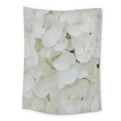 Hydrangea Flowers Blossom White Floral Photography Elegant Bridal Chic  Medium Tapestry by yoursparklingshop