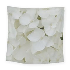 Hydrangea Flowers Blossom White Floral Photography Elegant Bridal Chic  Square Tapestry (large) by yoursparklingshop