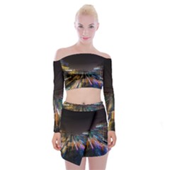 Frozen In Time Off Shoulder Top With Skirt Set by Nexatart