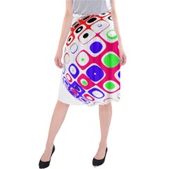 Color Ball Sphere With Color Dots Midi Beach Skirt by Nexatart