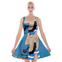 Sailor Velvet Skater Dress by Valentinaart