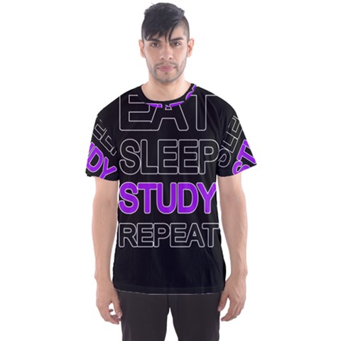 Eat Sleep Study Repeat Men s Sport Mesh Tee by Valentinaart