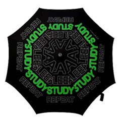 Eat Sleep Study Repeat Hook Handle Umbrellas (large) by Valentinaart
