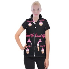 Sweet Life Women s Button Up Puffer Vest by Valentinaart