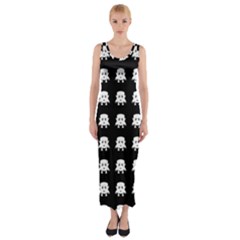 Emoji Baby Vampires Pattern Fitted Maxi Dress by dflcprintsclothing