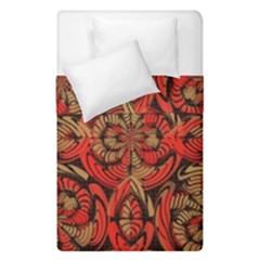 Red And Brown Pattern Duvet Cover Double Side (single Size) by linceazul