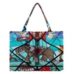 Elephant Stained Glass Medium Tote Bag
