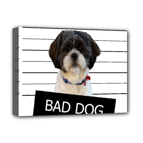 Bad Dog Deluxe Canvas 16  X 12   by Valentinaart