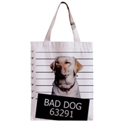 Bad Dog Zipper Classic Tote Bag by Valentinaart
