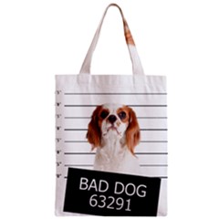 Bad Dog Zipper Classic Tote Bag by Valentinaart