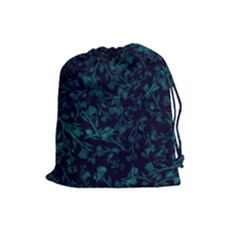 Leaf Pattern Drawstring Pouches (large)  by berwies