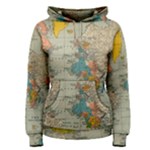 Vintage World Map Women s Pullover Hoodie