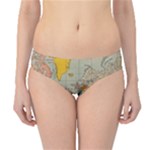 Vintage World Map Hipster Bikini Bottoms