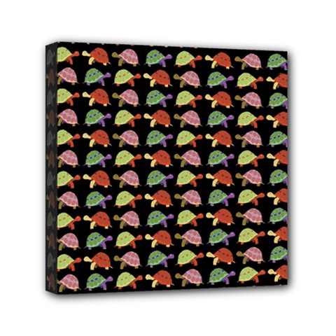 Turtle Pattern Mini Canvas 6  X 6  by Valentinaart