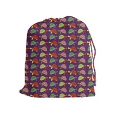 Turtle Pattern Drawstring Pouches (extra Large) by Valentinaart