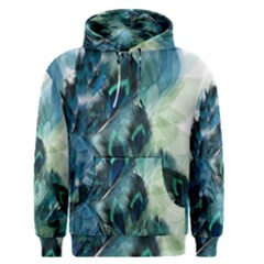 Flowers And Feathers Background Design Men s Pullover Hoodie by TastefulDesigns