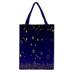 Blue Star Space Galaxy Light Night Classic Tote Bag