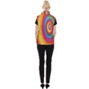 Circle Rainbow Color Hole Rasta Women s Button Up Puffer Vest View2