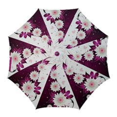 Flower Purple Sunflower Star Butterfly Golf Umbrellas